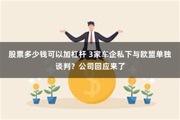 股票多少钱可以加杠杆 3家车企私下与欧盟单独谈判？公司回应来了