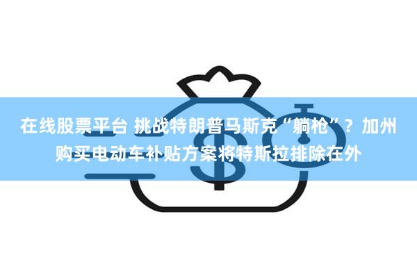 在线股票平台 挑战特朗普马斯克“躺枪”？加州购买电动车补贴方案将特斯拉排除在外