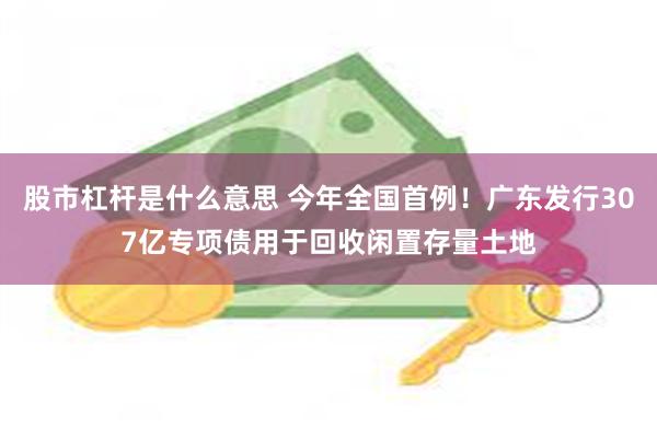 股市杠杆是什么意思 今年全国首例！广东发行307亿专项债用于回收闲置存量土地